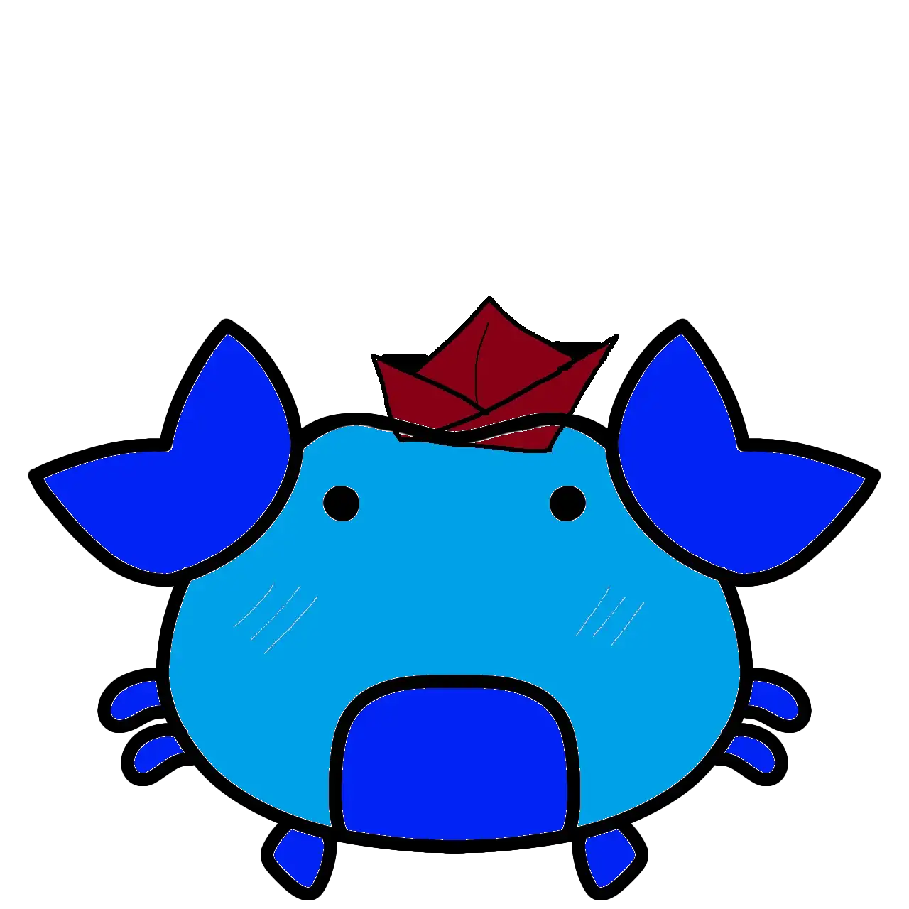 Crab submission of Deep blue Kaniki